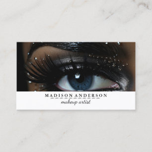 Carte De Visite Artiste de Maquillage Lèvres Roses Salon Moderne