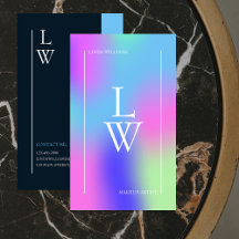 Artiste de maquillage moderne branché Gradient col