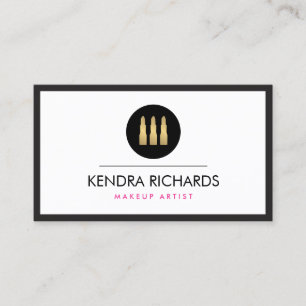 Carte De Visite Artiste de maquillage moderne Glamor Lipstick Trio