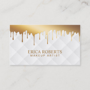 Carte De Visite Artiste de maquillage Moderne Gold Drift Salon Spa