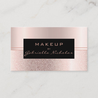 Carte De Visite Artiste de maquillage Parties scintillant Luxe Ros