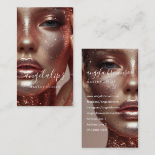 Carte De Visite Artiste de Maquillage Photo lèvres lipstick gloss