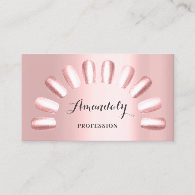 Carte De Visite Artiste de maquillage professionnel clous Manicure (Devant)