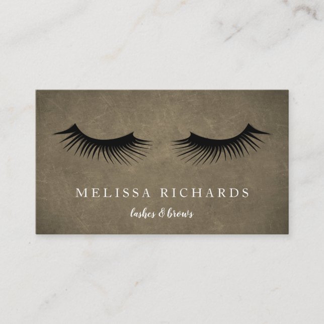 Carte De Visite Artiste de maquillage professionnel des cils (Devant)