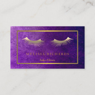 Carte De Visite Artiste de maquillage professionnel des cils Noir