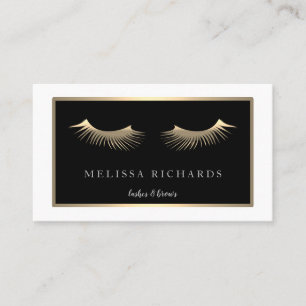 Carte De Visite Artiste de maquillage professionnel des cils Noir