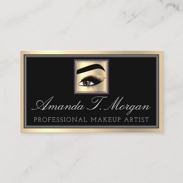 Carte De Visite Artiste de maquillage professionnel Eyelash Brosse (Devant)