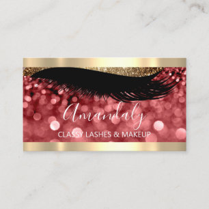 Carte De Visite Artiste de maquillage professionnel Eyelash Burgun