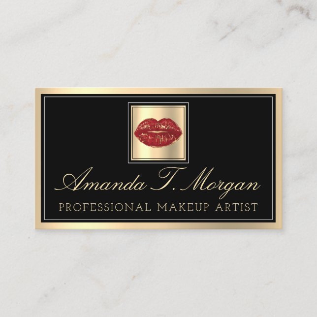 Carte De Visite Artiste de maquillage professionnel Eyelash Cheveu (Devant)