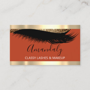 Carte De Visite Artiste de maquillage professionnel Eyelash Gold C