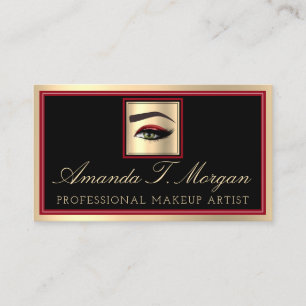 Carte De Visite Artiste de maquillage professionnel Eyelash Gold R