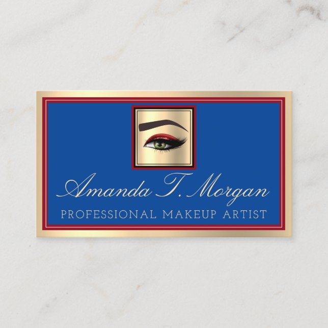 Carte De Visite Artiste de maquillage professionnel Eyelash Gold R (Devant)