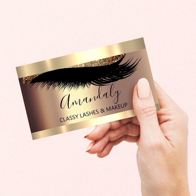 Carte De Visite Artiste de maquillage professionnel Eyelash Unique (Professional Makeup Artist Eyelash Unique Modern Business Card)