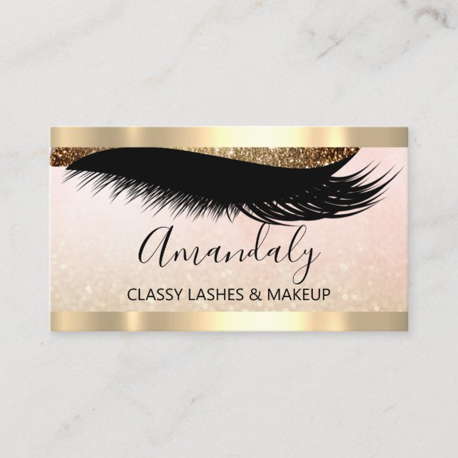 Carte De Visite Artiste de maquillage professionnel Eyelashes Part (Devant)