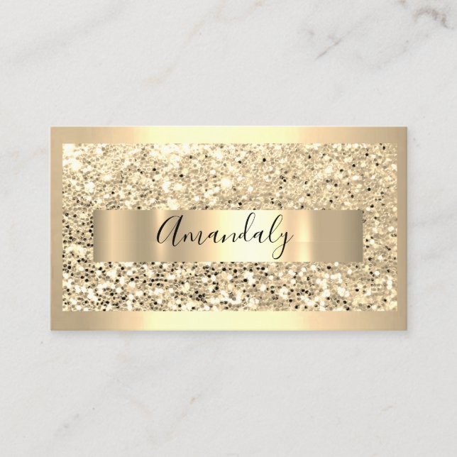 Carte De Visite Artiste de maquillage professionnel Lashes Gold Pa (Devant)