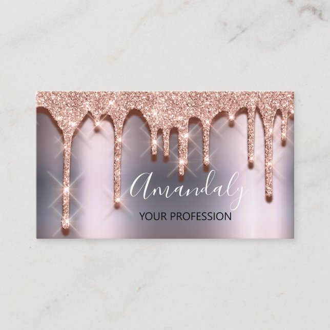 Carte De Visite Artiste de maquillage professionnel Lashes Rose Bl (Devant)