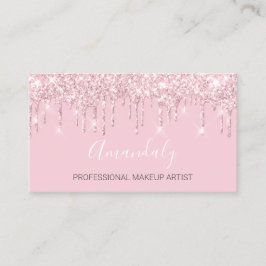 Carte De Visite Artiste de maquillage professionnel Lecteurs rose 
