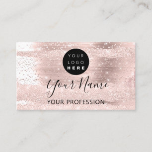 Carte De Visite Artiste de maquillage professionnel Logo Confetti 