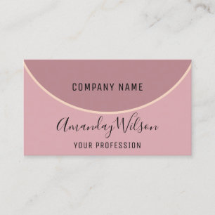 Carte De Visite Artiste de maquillage professionnel Rose Moderne P