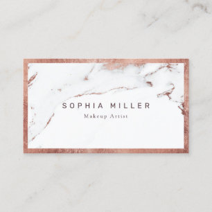 Carte De Visite Artiste de maquillage Rose moderne tendance en mar