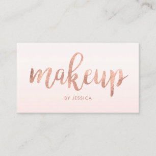 Carte De Visite Artiste de maquillage rose rose