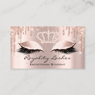 Carte De Visite Artiste de maquillage royal Lashes Couronne