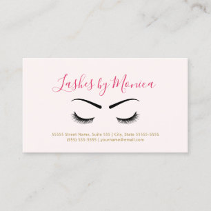 Carte De Visite Artiste de maquillage simple avec cils et sourcils