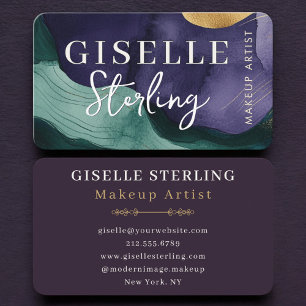 Carte De Visite Artiste de Maquillage Violet