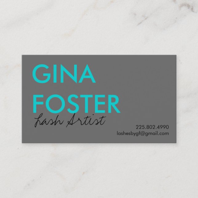 Carte De Visite Artiste de mèche d'extension de cil (Devant)