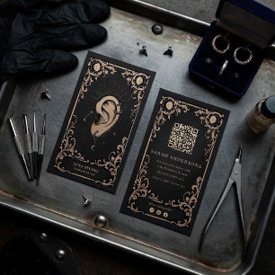 Carte De Visite Artiste de Piercing Studio de Piercing d'Oreill