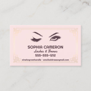Carte De Visite Artiste de sourcils avec extension de cils Entrepr