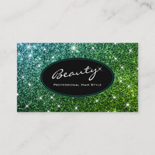 Carte De Visite Artiste de style cheveux Glam Parties scintillant 