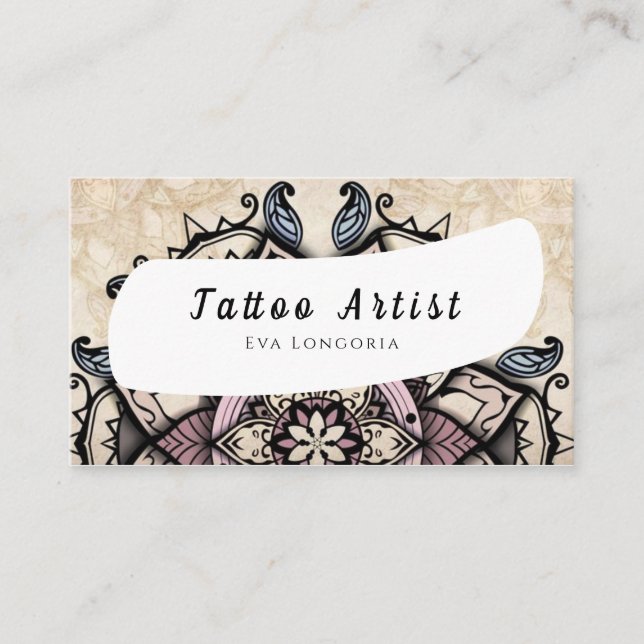 Carte de visite Artiste de tatouage (Devant)
