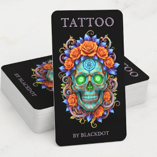 Carte De Visite Artiste de tatouage moderne Studio de tatouage de