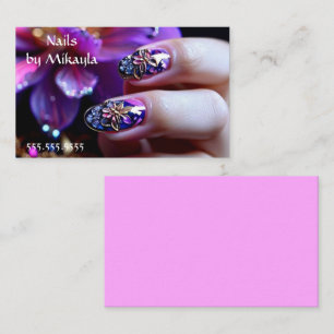 Carte De Visite Artiste des ongles de manucure Artiste des ongles 