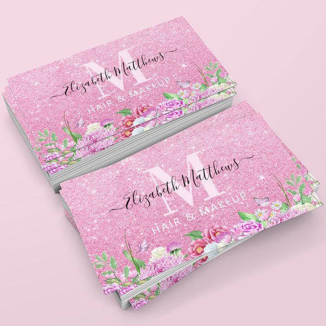 Carte De Visite Artiste du maquillage du salon de coiffure (Créateur téléchargé)