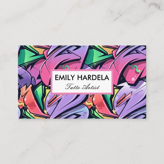 Carte De Visite Artiste du tatto (Devant)
