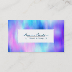 Carte De Visite Artiste élégant de cool d'abrégé sur aquarelle