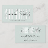 Artiste en onglerie écriture typographie moderne b