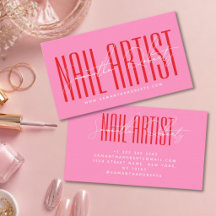Artiste en ongles écriture moderne typographique r