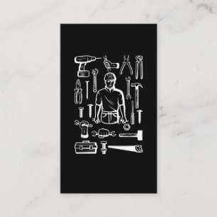 Carte De Visite Artiste Fête des pères Carpenter Outils Hobbyist
