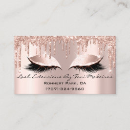 Carte De Visite Artiste Lashes Parties scintillant de soins postér
