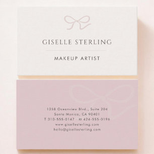 Carte De Visite Artiste Maquillage Arc Rose