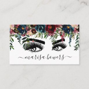 Carte De Visite Artiste maquillage Beauté des yeux Bourgogne Flora