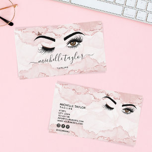 Carte De Visite Artiste maquillage Beauté Salon Lash Extension oei