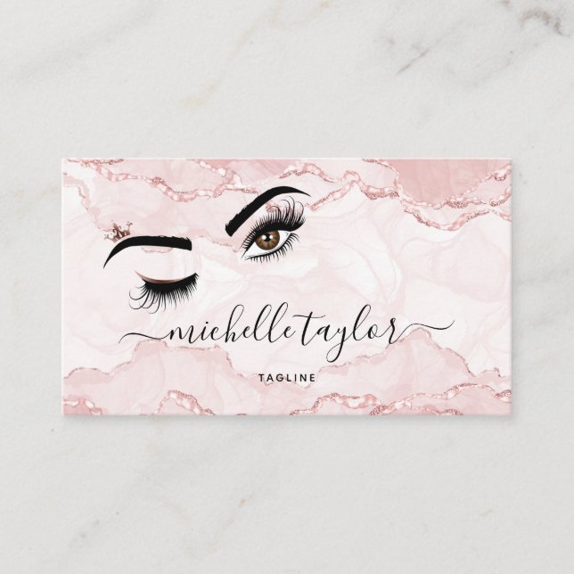 Carte De Visite Artiste maquillage Beauté Salon Lash Extension oei (Devant)