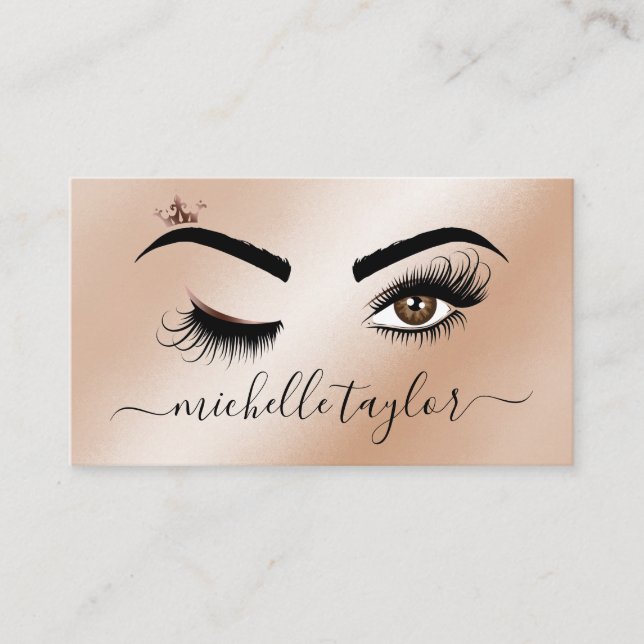 Carte De Visite Artiste maquillage Beauté Salon Lash Extension oei (Devant)