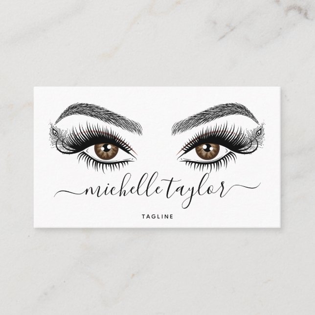 Carte De Visite Artiste maquillage Beauté Salon Lash Extension Plu (Devant)