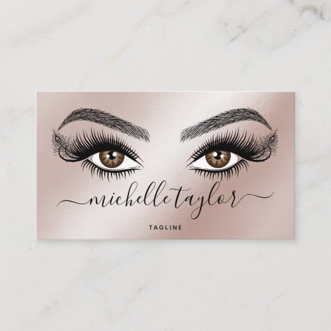 Carte De Visite Artiste maquillage Beauté Salon Lash Extension Plu (Devant)