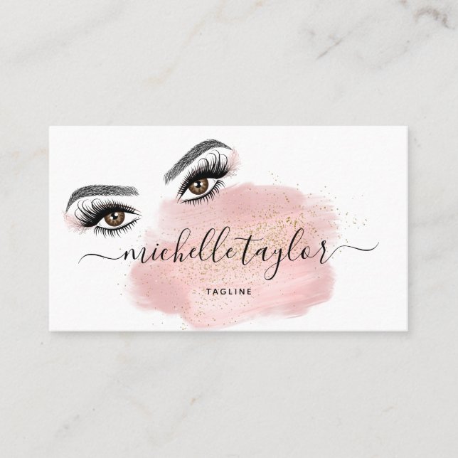 Carte De Visite Artiste maquillage Beauté Salon Lash Extension Plu (Devant)